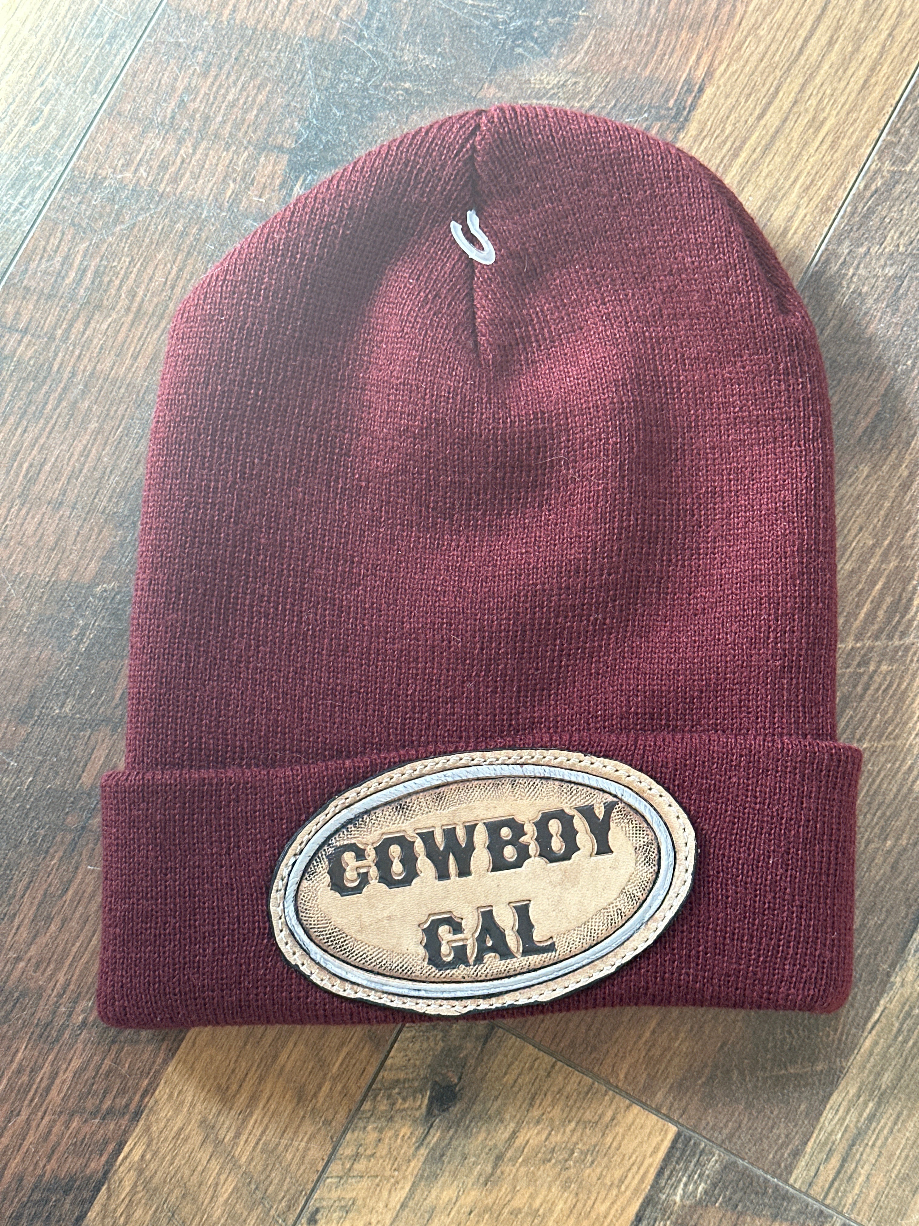 Beanie: Maroon Cowboygal