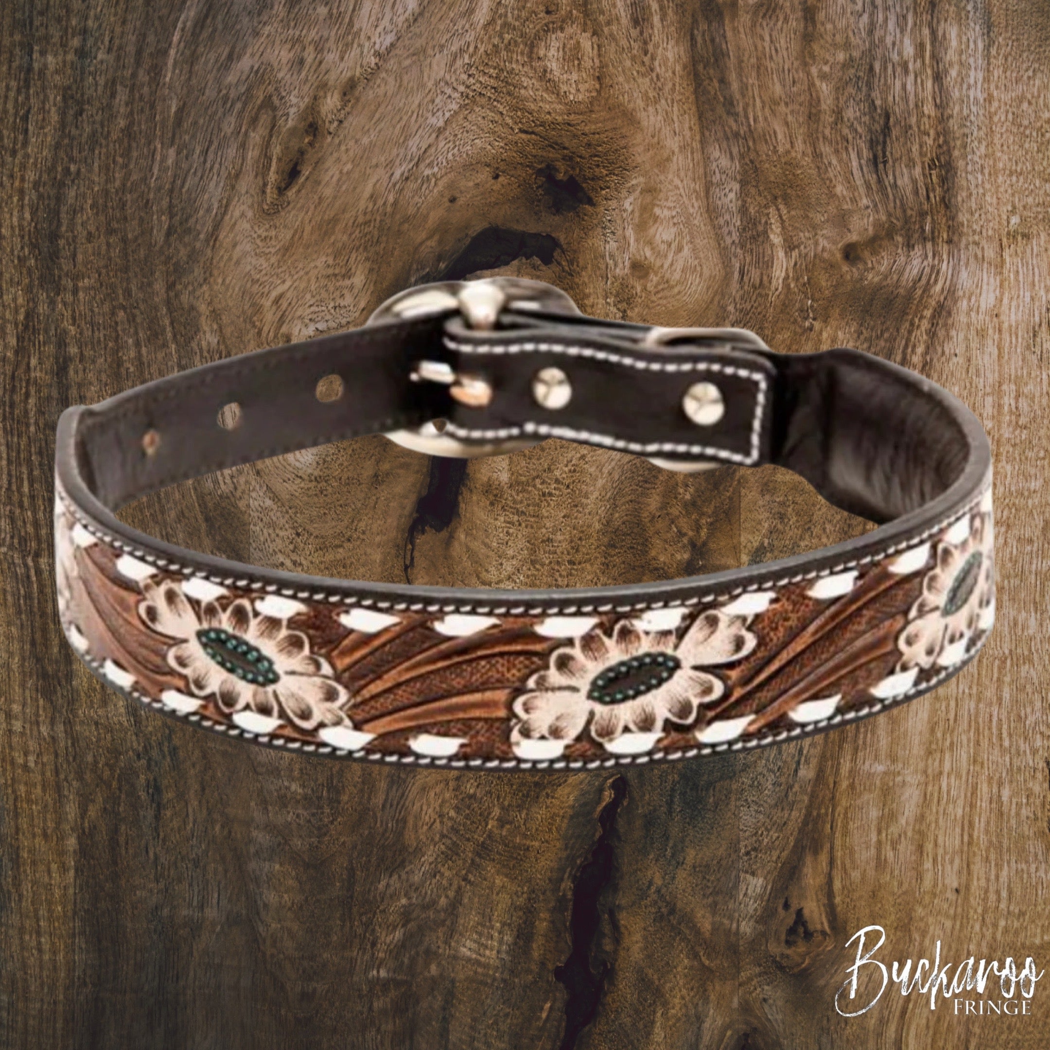 Floral Buck-stitch Collar